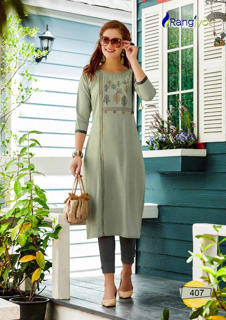 Rang Jyot Keshvi Vol-4 Print Embroidery Kurti Rang Jyot Keshvi Vol-4 Print Embroidery Kurti